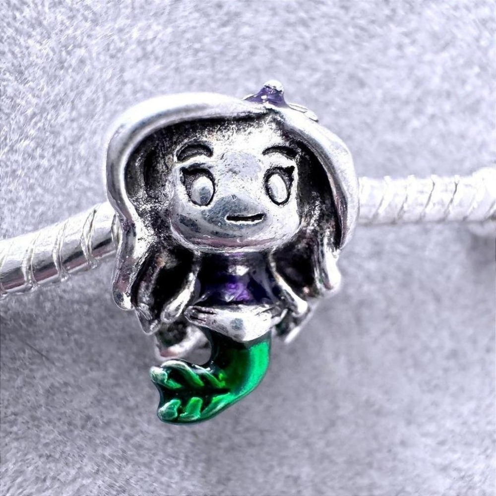Disney‎ Ariel Mermaid Charm Sterling Silver Bead fits PANDORA